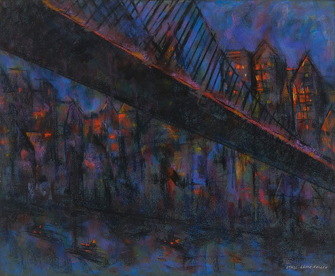 Ethel Lerer Keller (20th Century), "Nocturne," circa 1952 (1 of 8)