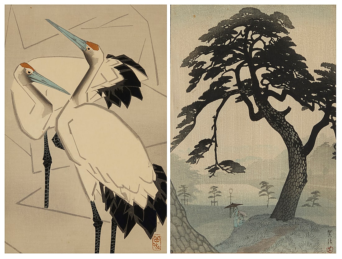 Two Japanese Woodcut Prints (1 of 10)