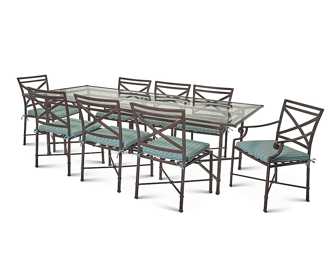 Richard Frinier (b. 1946), A 'Venetian' patio dining set for Brown Jordan, late 20th/early 21st (1 of 10)