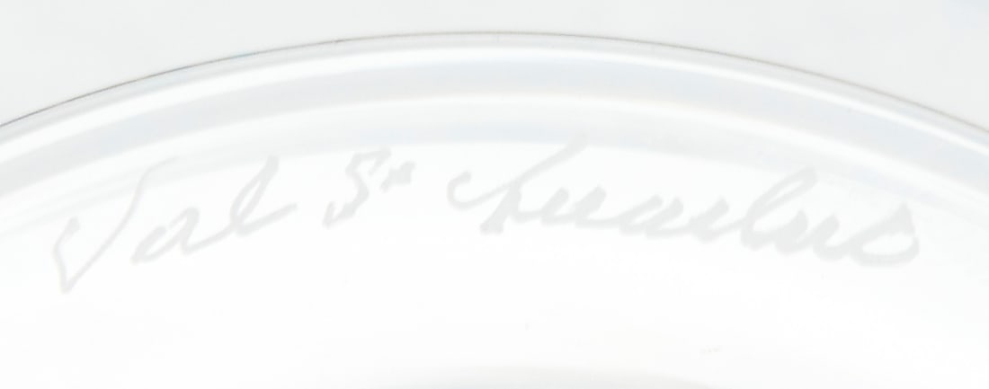 Three glass table items - 4