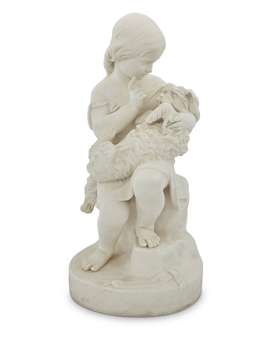 A Copeland parian porcelain figural group (1 of 5)