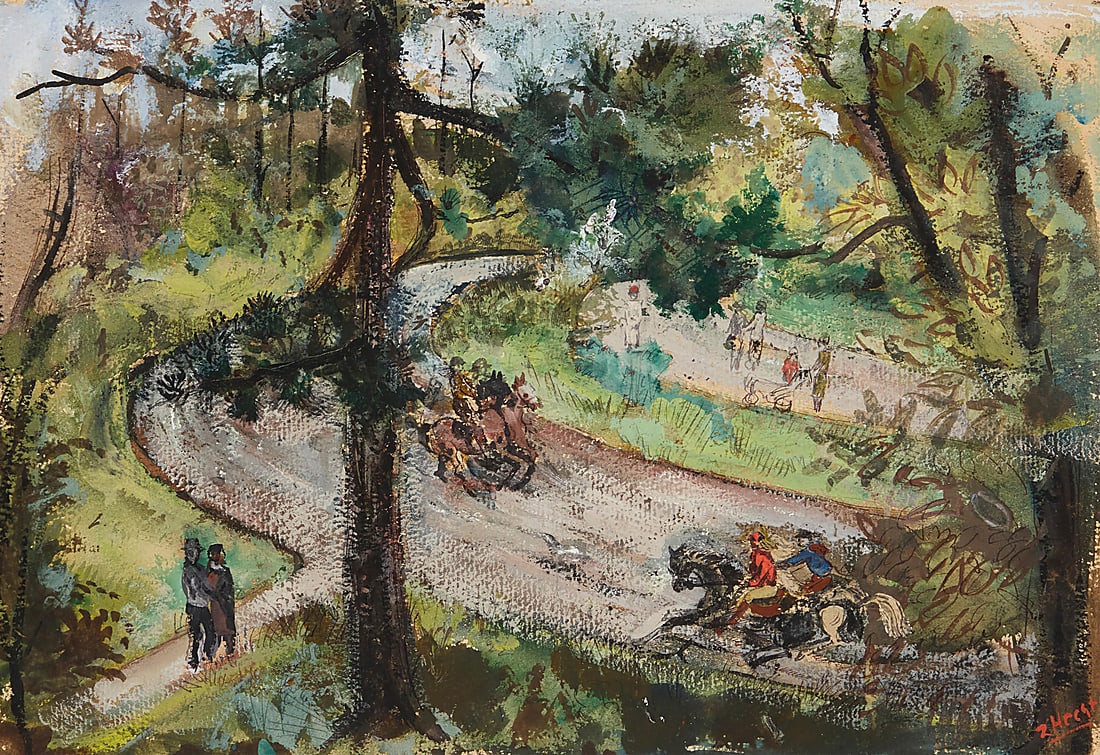 Zoltan Hecht (1890-1968), Central Park (1 of 6)