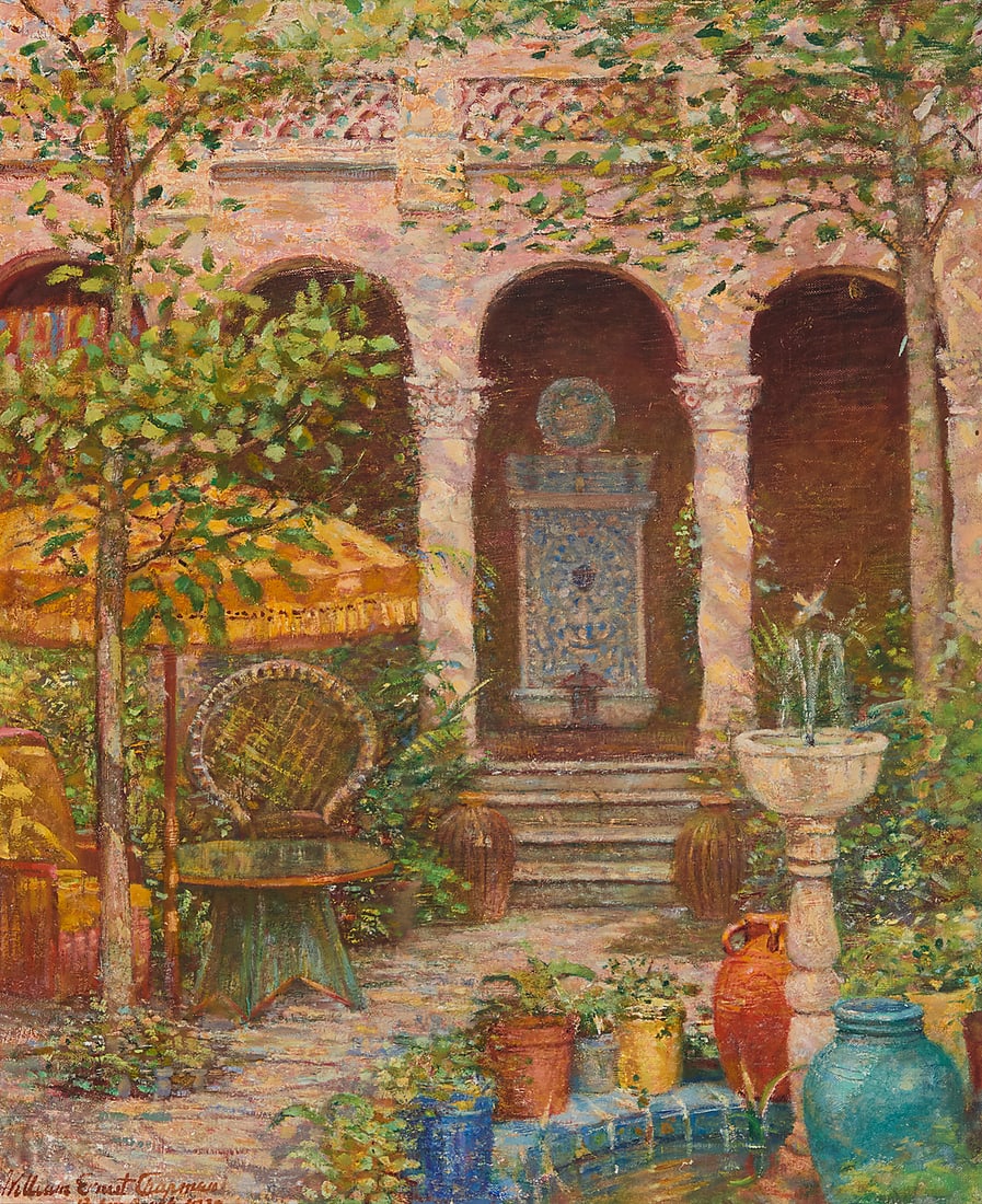 William Ernest Chapman (1858-1947), Ornate interior courtyard, 1930 (1 of 5)