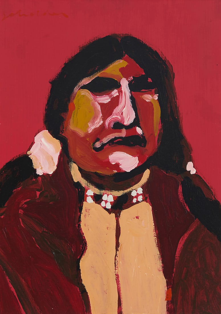 Fritz Scholder (1937-2005, Luiseno), "Indian Portrait" (1 of 7)