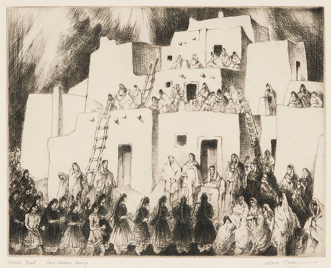 Gene Kloss (1903-1996), "Corn Dancers Coming," 1975 (1 of 9)