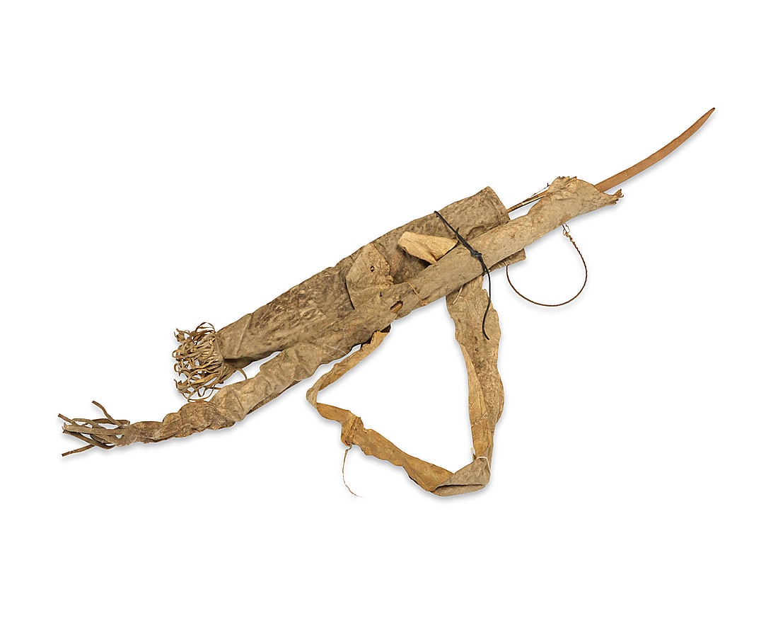A Hopi bow and four arrows in a hide bow case and quiver (1 of 10)