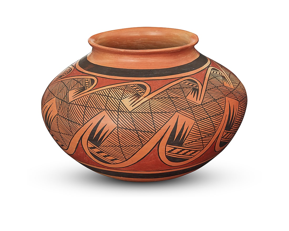 Fannie Polacca Nampeyo (1900-1987, Hopi), A polychrome pottery jar (1 of 6)