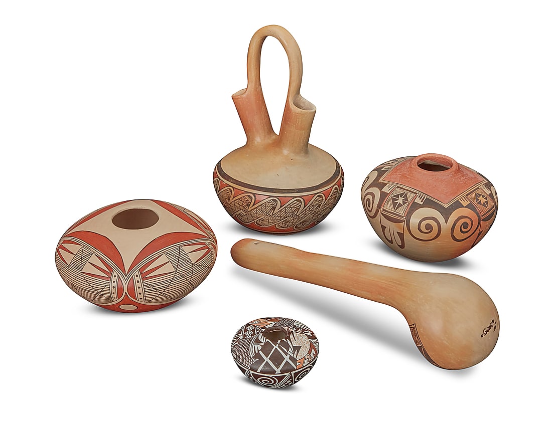 Five Hopi pottery items - 2