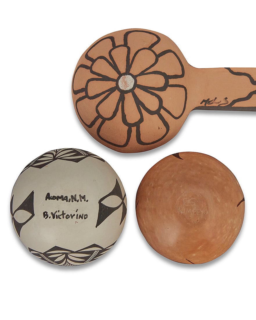 Seven Pueblo pottery items - 4