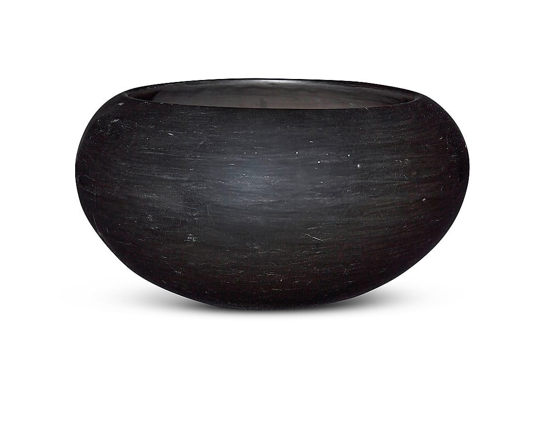 Lucy Martinez (1905-1995, San Ildefonso Pueblo), A blackware pottery bowl (1 of 4)