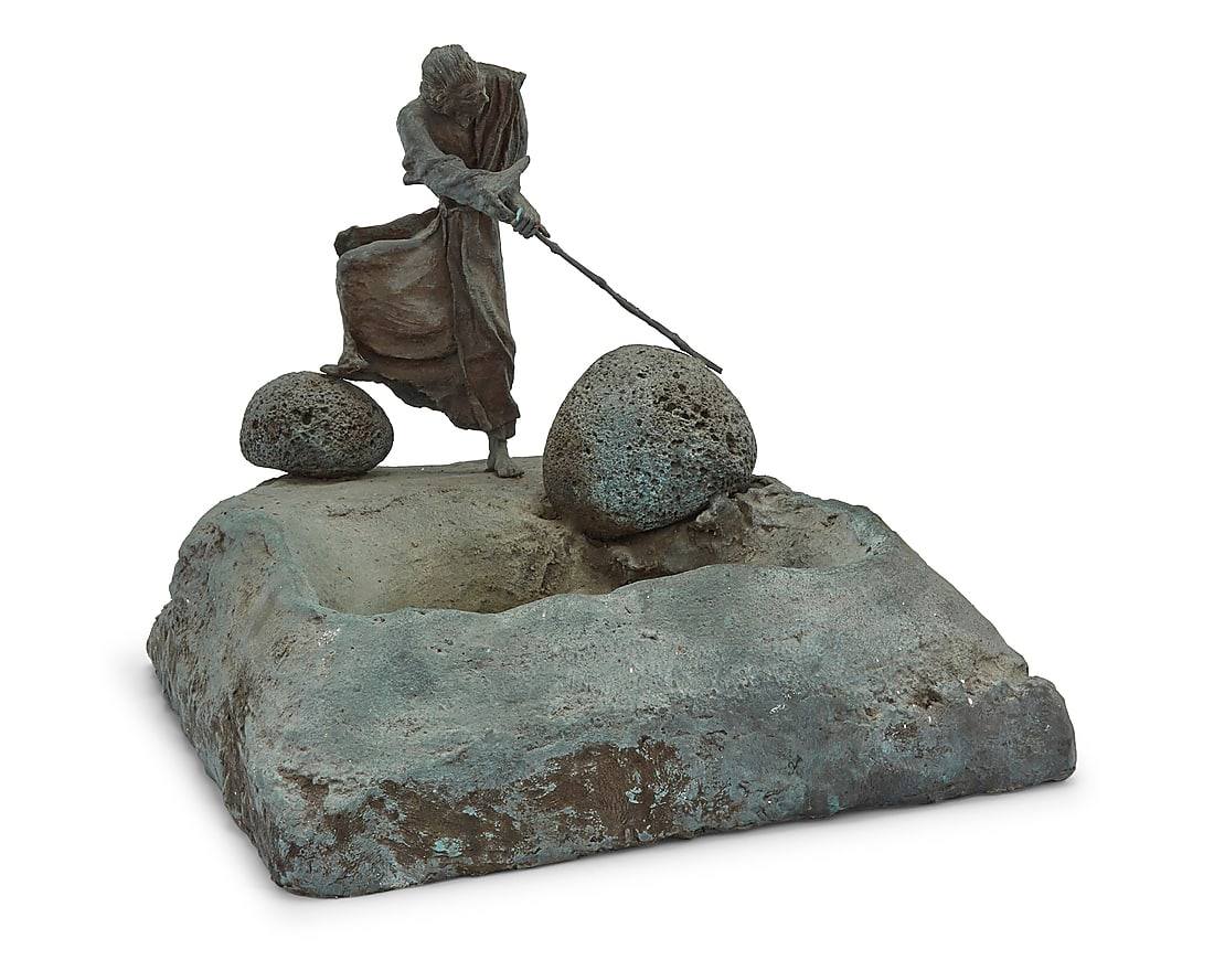 Retha Walden Gambaro (1917-2013), Figure at a water hole (1 of 6)