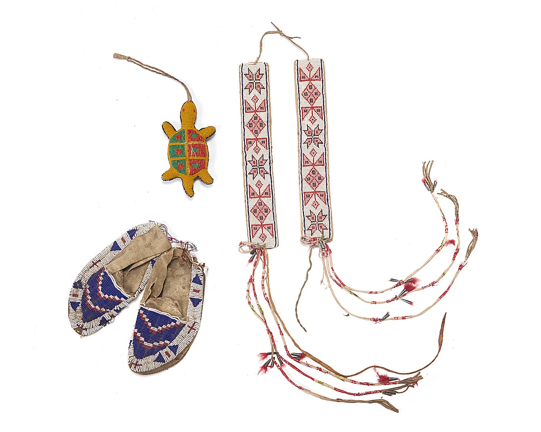 A group of Plains beaded items (1 of 2)