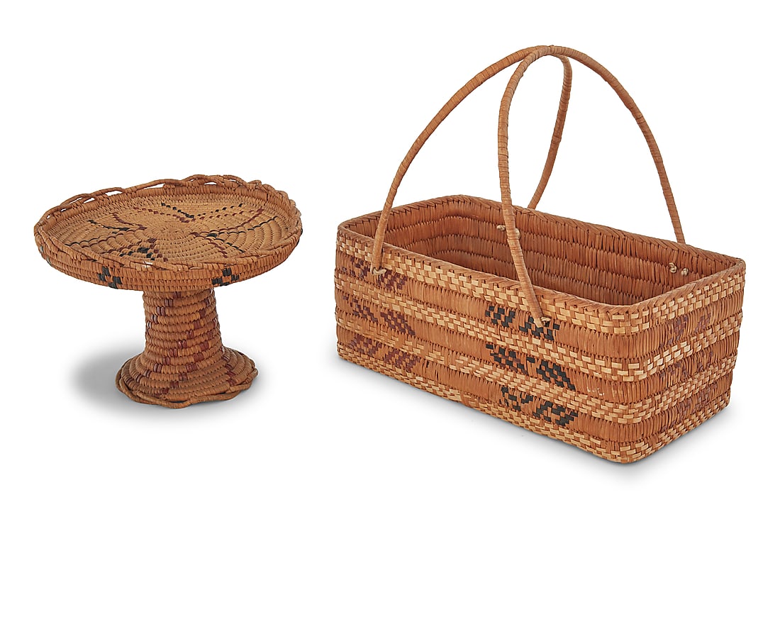 Two Salish polychrome baskets (1 of 6)