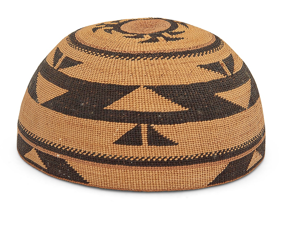 A Hupa/Yurok/Karuk polychrome basketry hat (1 of 5)