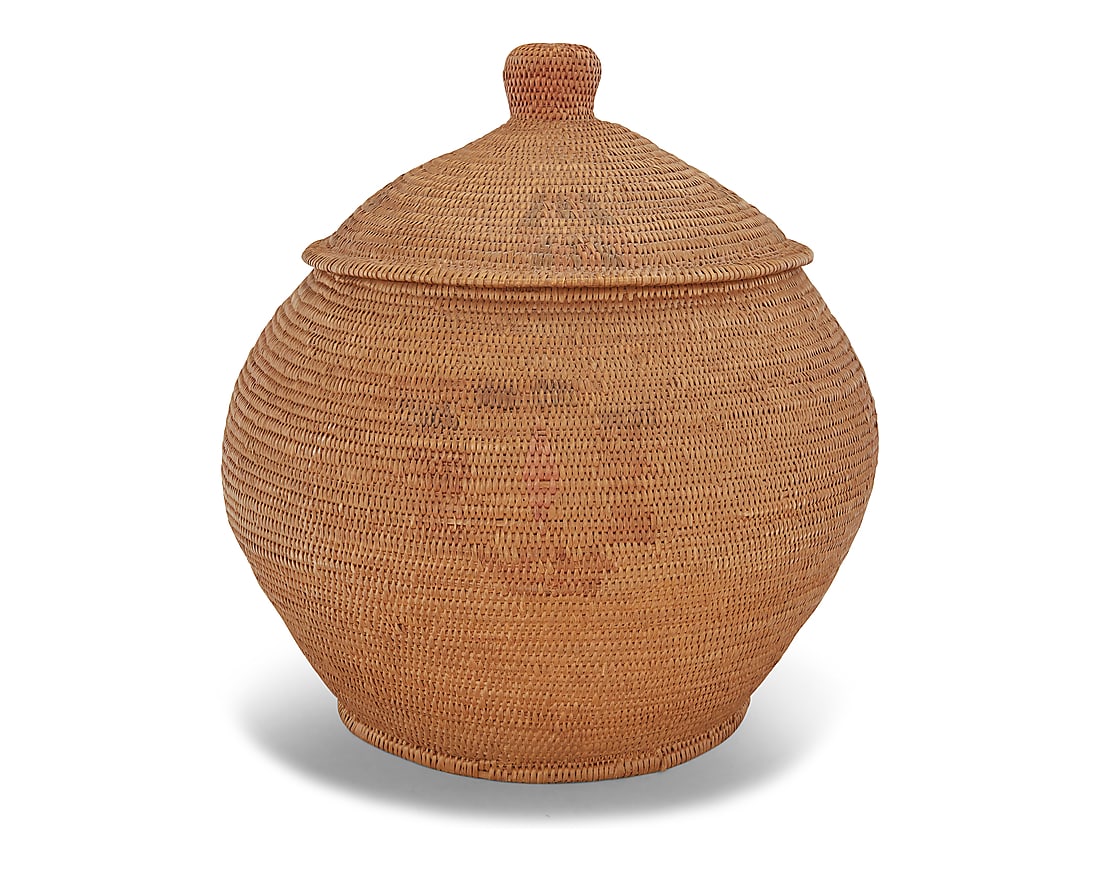A large Paiute polychrome storage basket - 2