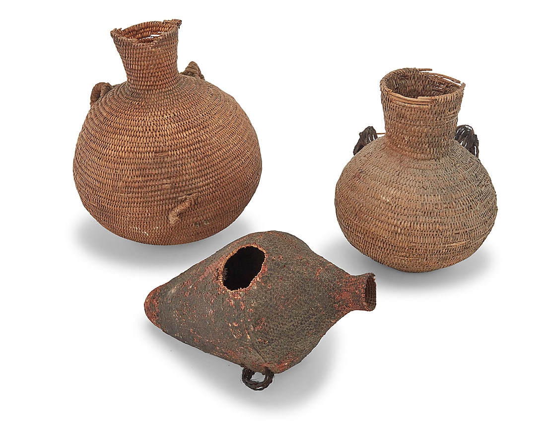 Three Paiute basketry vessels - 2