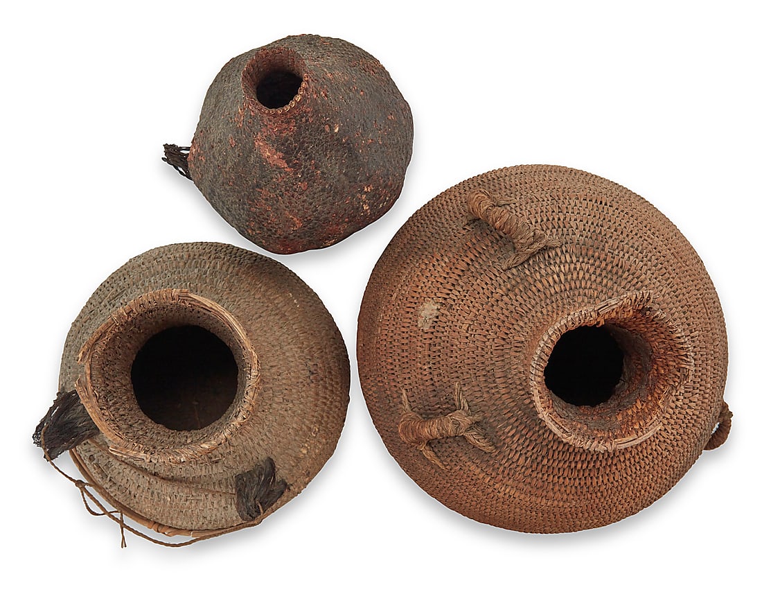 Three Paiute basketry vessels - 3