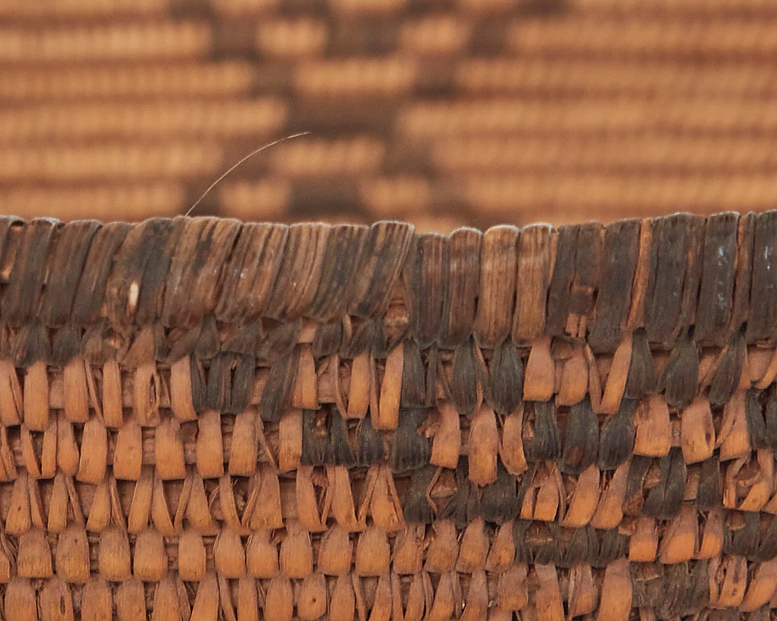Two Western Apache basketry trays - 4