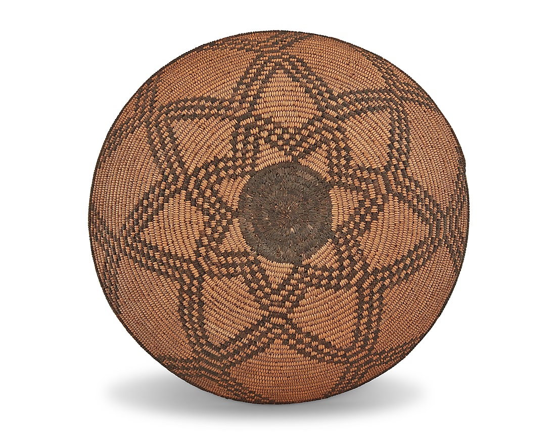 Two Western Apache basketry trays - 6