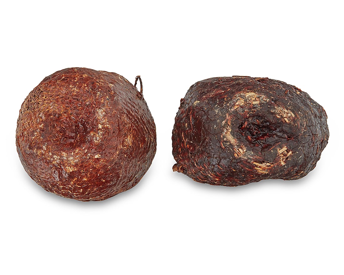 Two Apache pitch-covered basketry vessels - 4