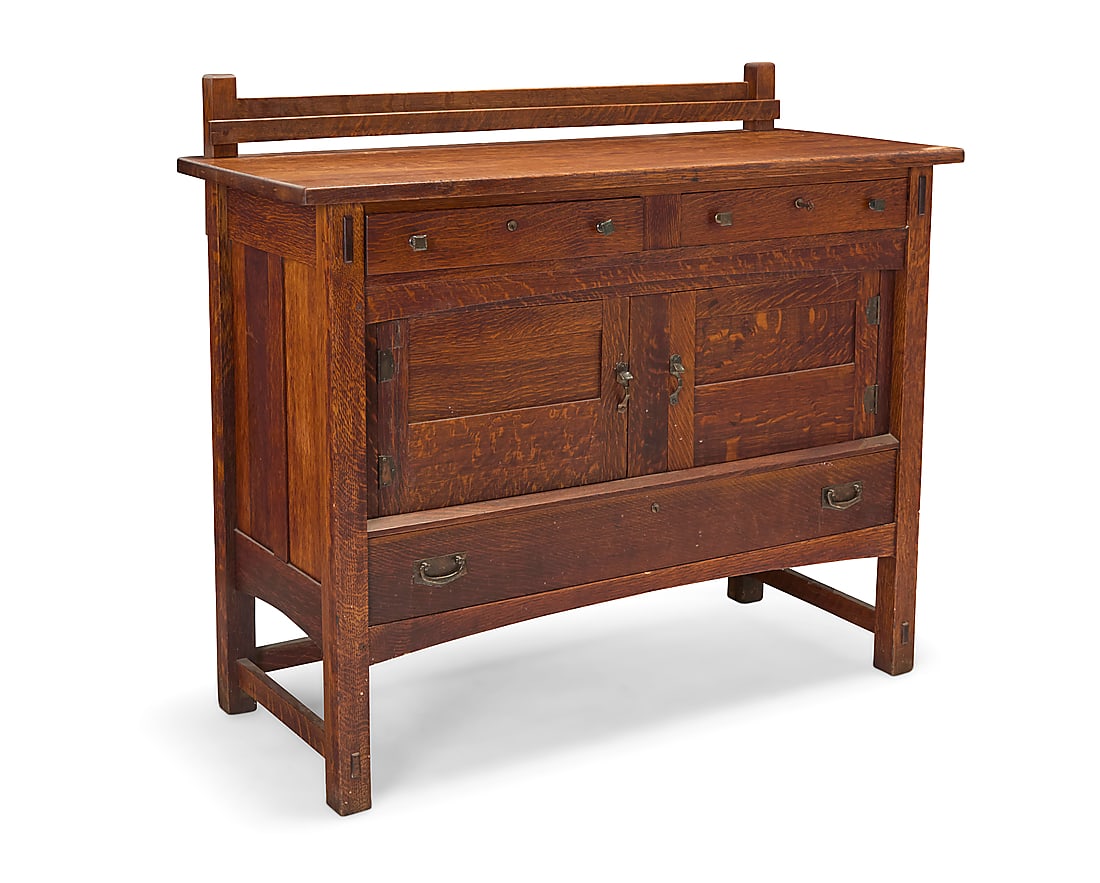 A Limbert quarter-sawn oak sideboard, model 1331 (1 of 12)