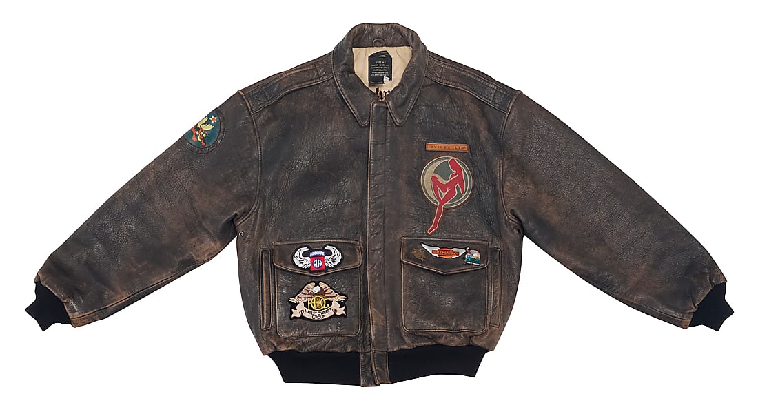 Two Avirex leather bomber jackets - 5