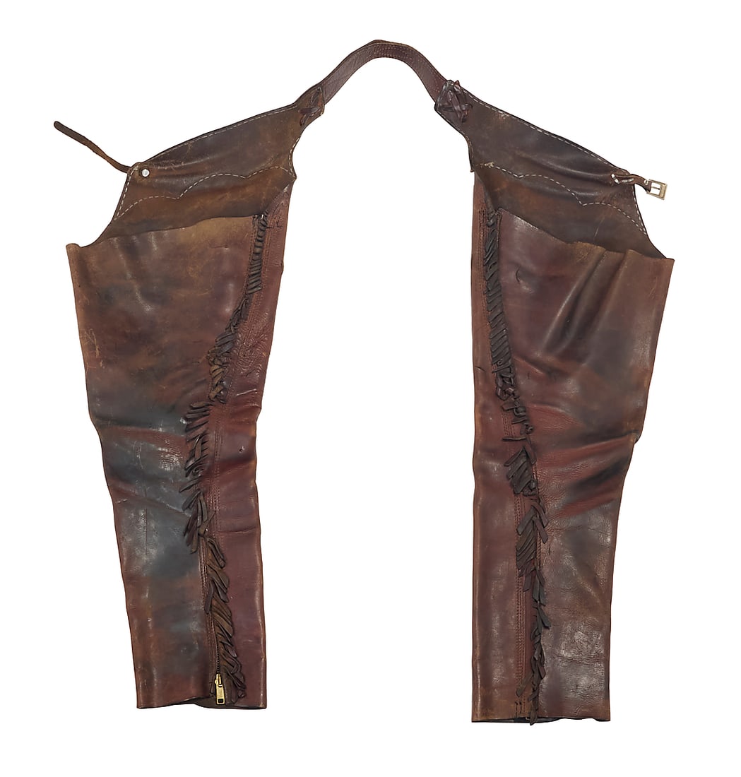 A pair of Western leather chaps (1 of 2)