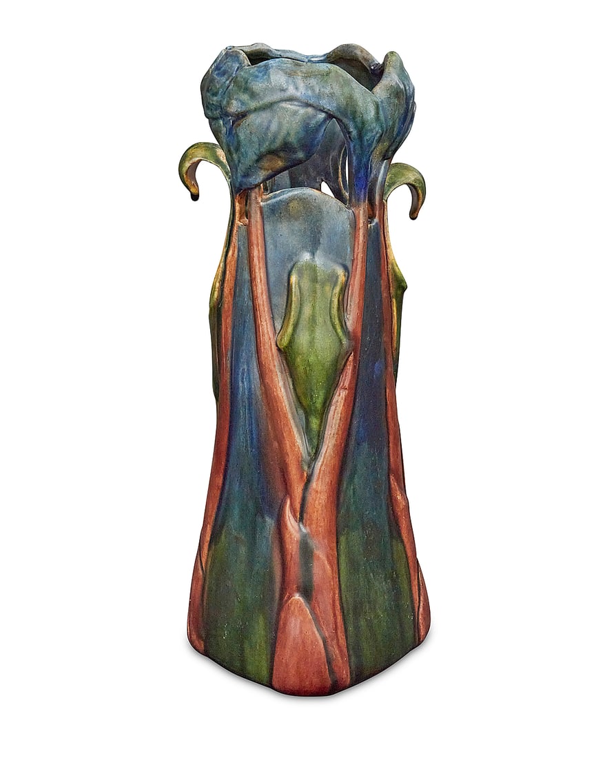 An American glazed earthenware vase (1 of 6)
