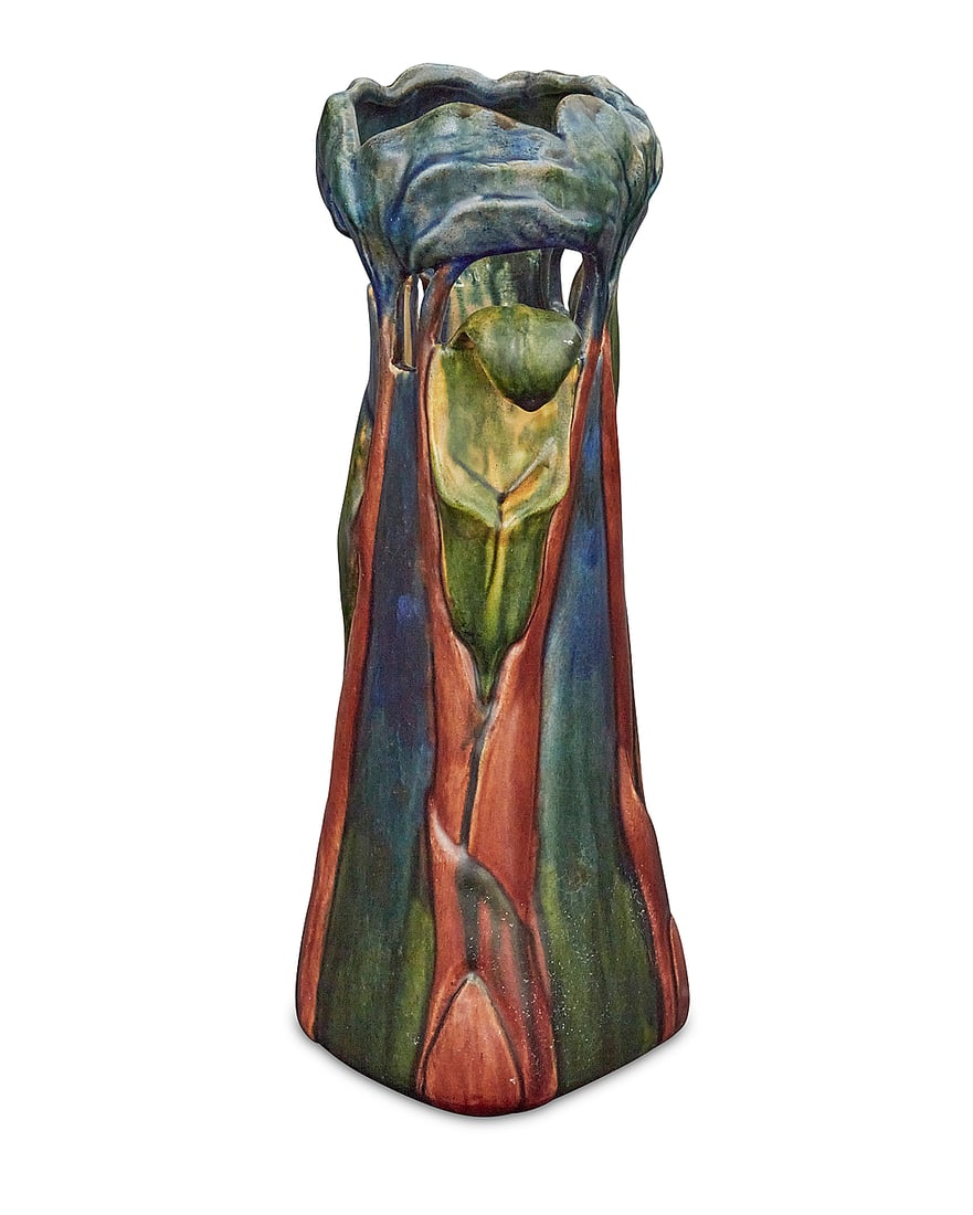 An American glazed earthenware vase - 2