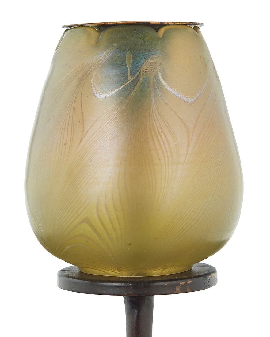 A Tiffany Studios bronze 'Root' candlestick - 3
