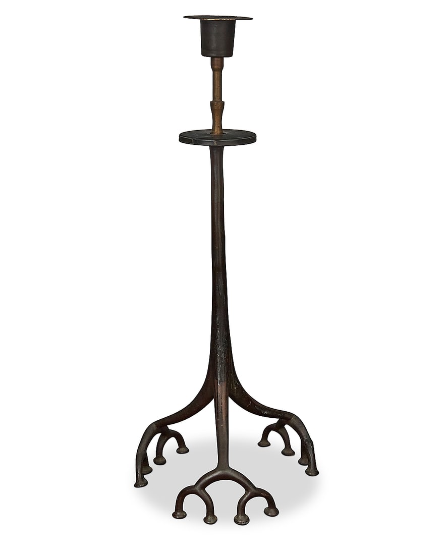 A Tiffany Studios bronze 'Root' candlestick - 4