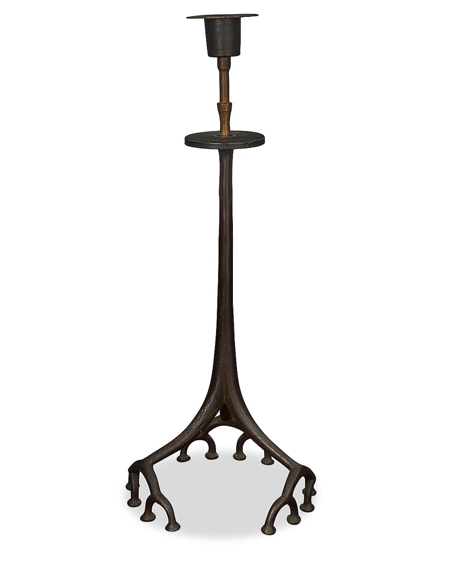 A Tiffany Studios bronze 'Root' candlestick - 5