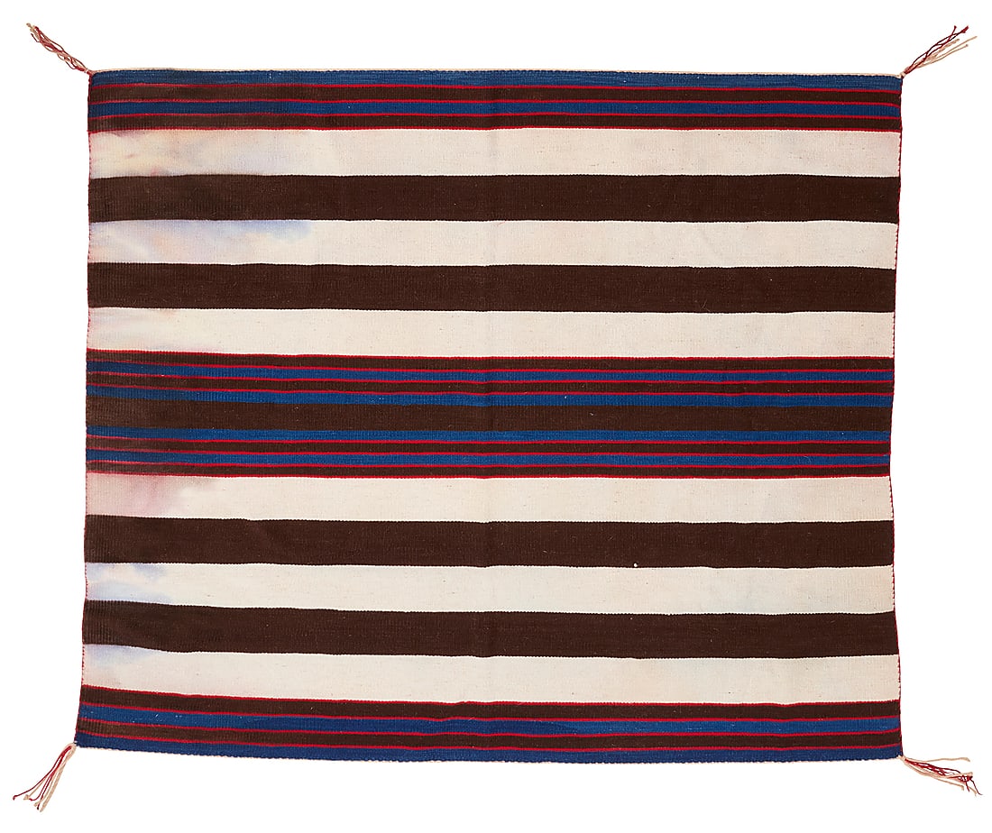 A Navajo First Phase wearing blanket-style weaving (1 of 3)