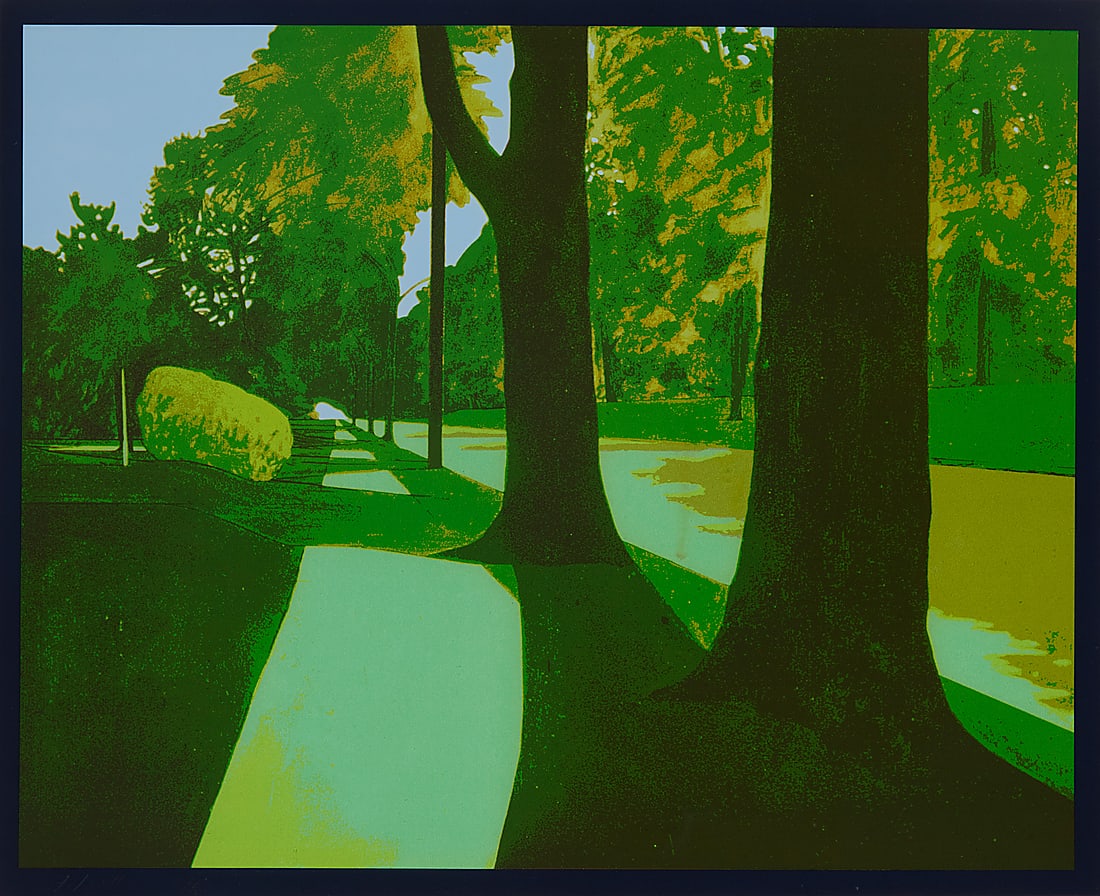 Daniel Lang (1935-2013), "Stillwell," 1973: Daniel Lang (1935-2013) "Stillwell," 1973 Screenprint in colors on paper An artist's proof, aside from the edition of 75 Signed, titled, and inscribed "a/p" in pencil along the lower edge: Daniel Lang