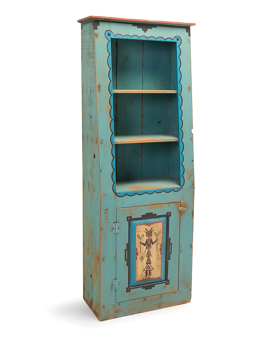 A New Mexican-style painted wood cabinet (1 of 13)