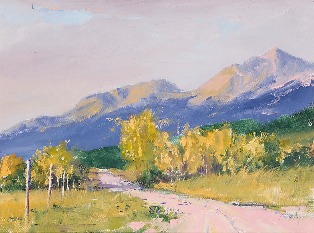 Michael Ome Untiedt (b. 1953), "Study at Dawn," 2001: Michael Ome Untiedt (b. 1953) "Study at Dawn," 2001 Oil on canvas mounted to gatorboard Indistinctly inscribed with the artist's device lower right; signed and with the artist's device, again, and