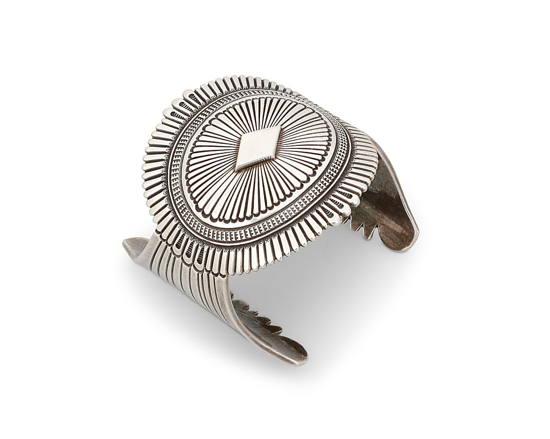 Ron Bedonie (b. 1967, Dine [Navajo]), A silver cuff bracelet (1 of 3)