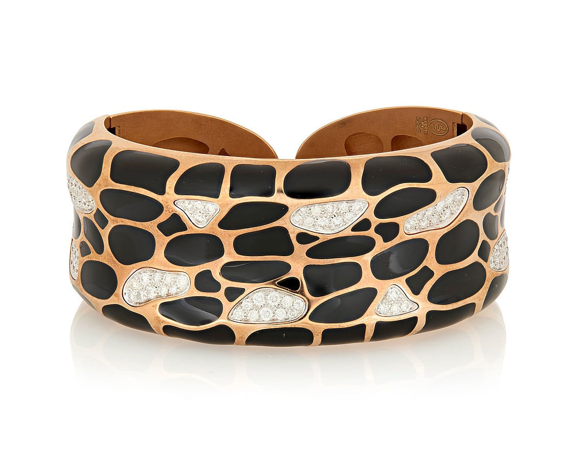 Alexis NY: An 18K Rose Gold-Plated, Sterling Silver, and Enamel Bracelet Of a rose gold-plated (1 of 3)