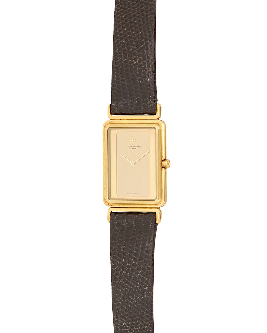 Vacheron Constantin: An 18K Gold 'Harmony' Watch Dial: 17.60 mm, rectangular gold dial with no (1 of 4)