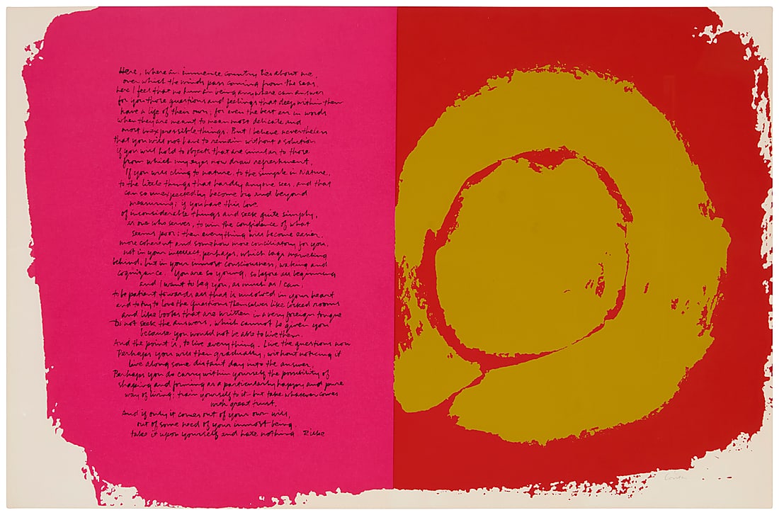 Corita (Sister Mary) Kent (1918-1986) "Here, where an immense country lies about me," 1973 (1 of 4)