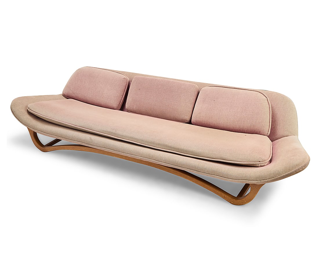 In the style of Adrian Pearsall (1925-2011) A Modern three-seater sofa, late 20th century Later (1 of 9)