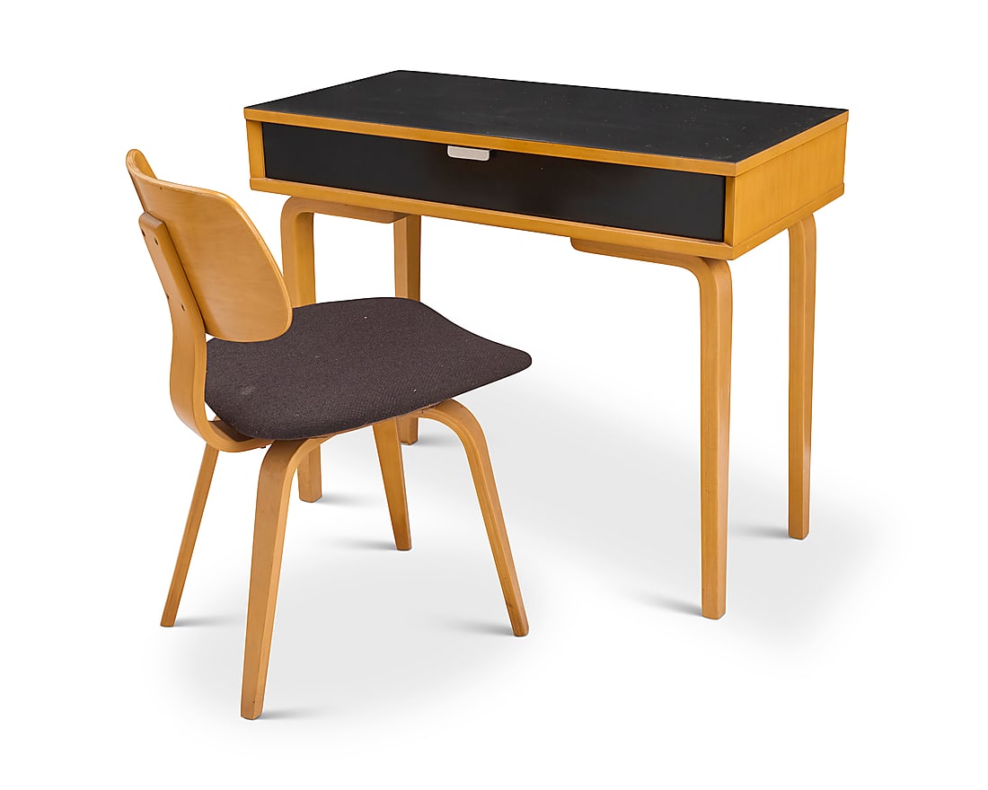 Joe Atkinson (20th Century) A desk and chair set for Thonet, mid-20th century The desk with (1 of 10)