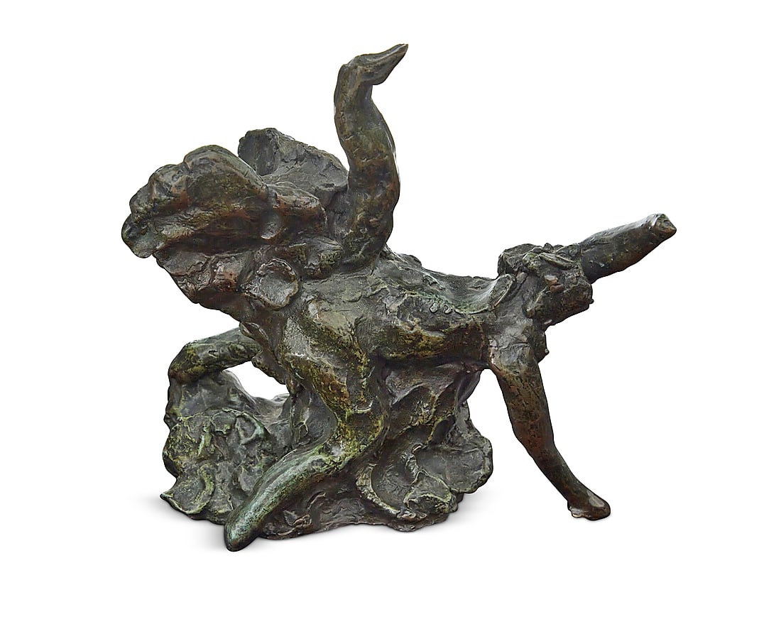 Reuben Nakian (1897-1986), "Leda and the Swan" (smaller), 1978: Reuben Nakian (1897-1986) "Leda and the Swan" (smaller), 1978 Patinated bronze Edition: 5/7 Signed in the casting: NAKIAN; impressed date, edition, and foundry mark: RENAISSANCE ART FDRY. Height 6 3/8