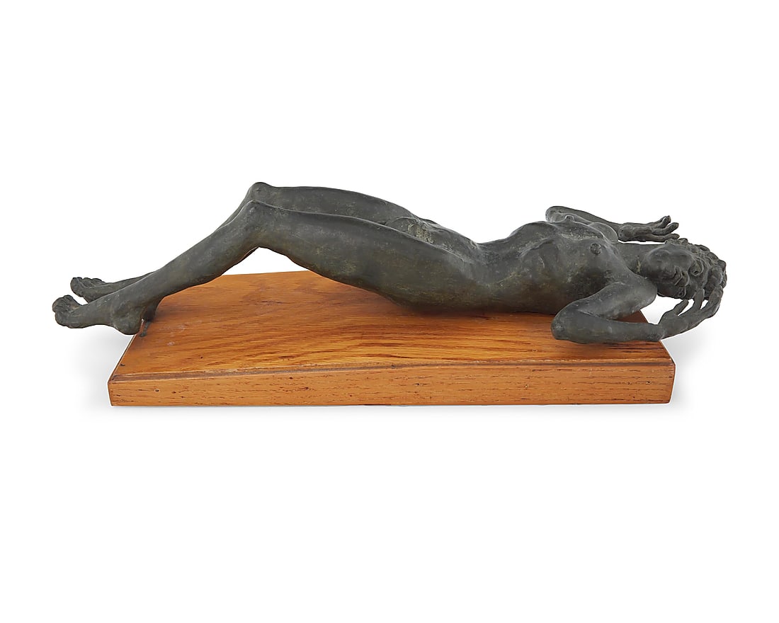 Sir Jacob Epstein (1880-1959) "Nude Study I (Marie Tracey)," 1943-45 Patinated bronze on (1 of 4)