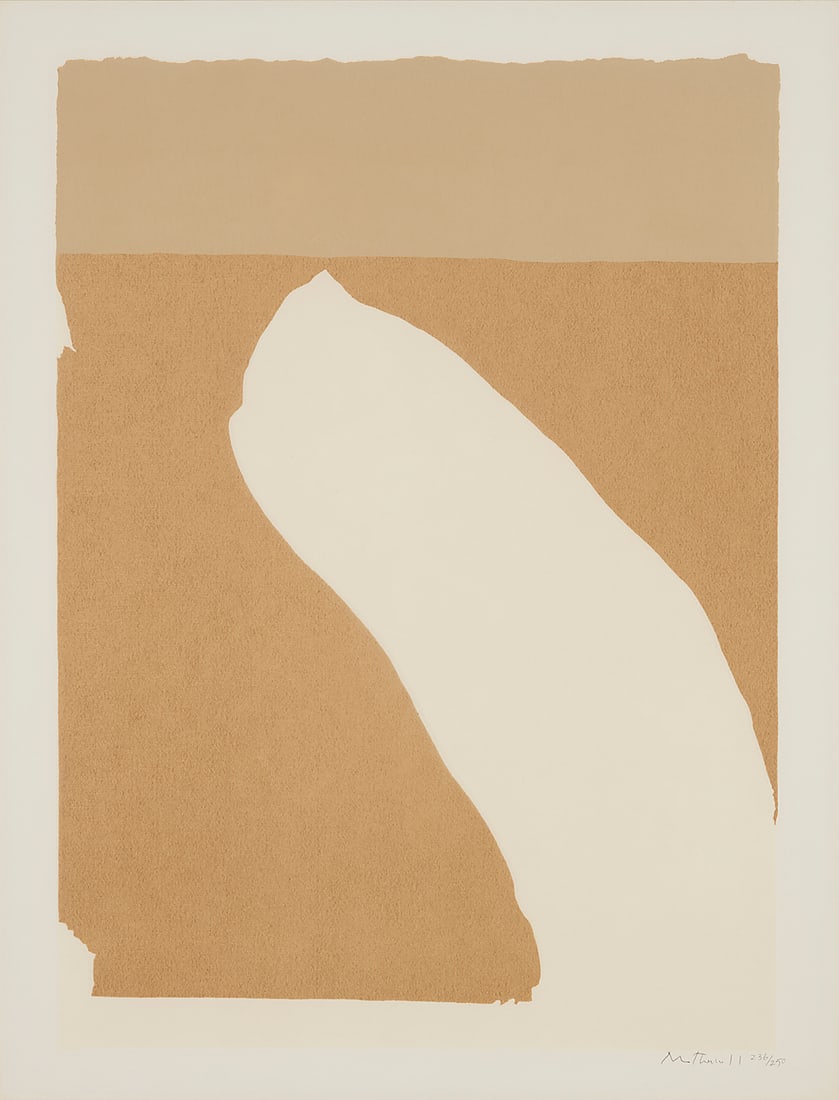 Robert Motherwell (1915-1991) "Untitled," 1970 Screenprint in colors on Arches paper Edition:: Robert Motherwell (1915-1991) "Untitled," 1970 Screenprint in colors on Arches paper Edition: 236/250 (the total edition of 300 also included 50 impressions on Crisbrook handmade paper), printed 1971 