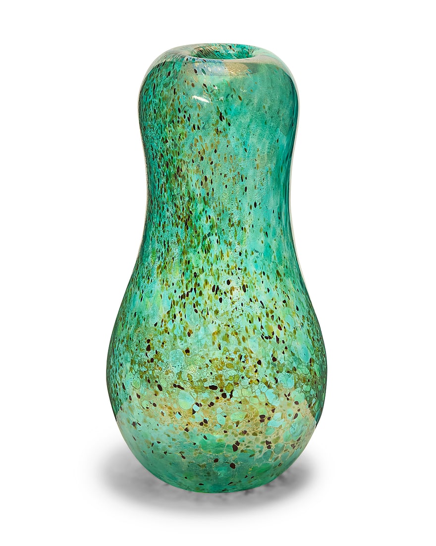 Dale Chihuly (b. 1941) "Ikebana Glass Vase," 1999 Mottled glass cased with gold inclusions (1 of 18)