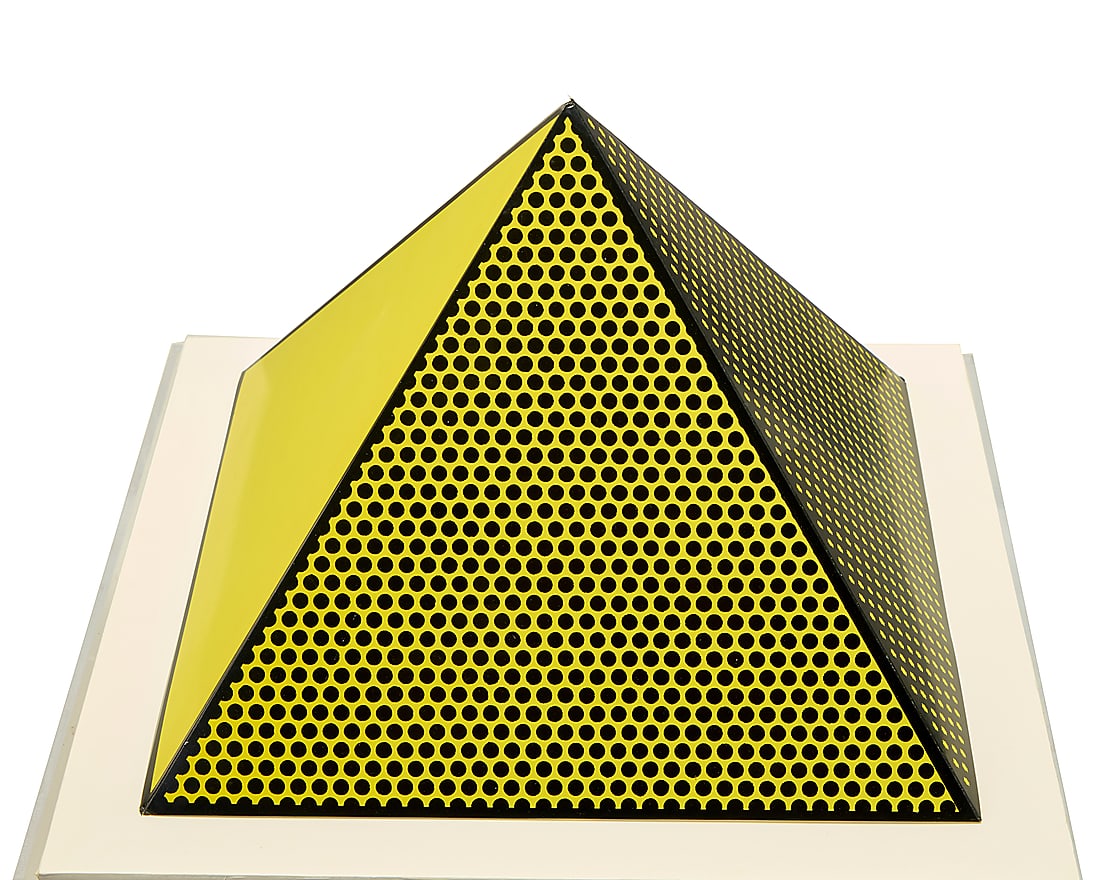 Roy Lichtenstein (1923-1997) "Pyramid" Screenprint in colors on lightweight board folded into a (1 of 11)