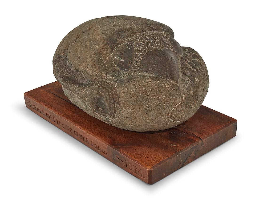 James W. Washington Jr. (1909-2000) "Recycle of Life to Raven Form," 1974 Stone carving on an (1 of 11)