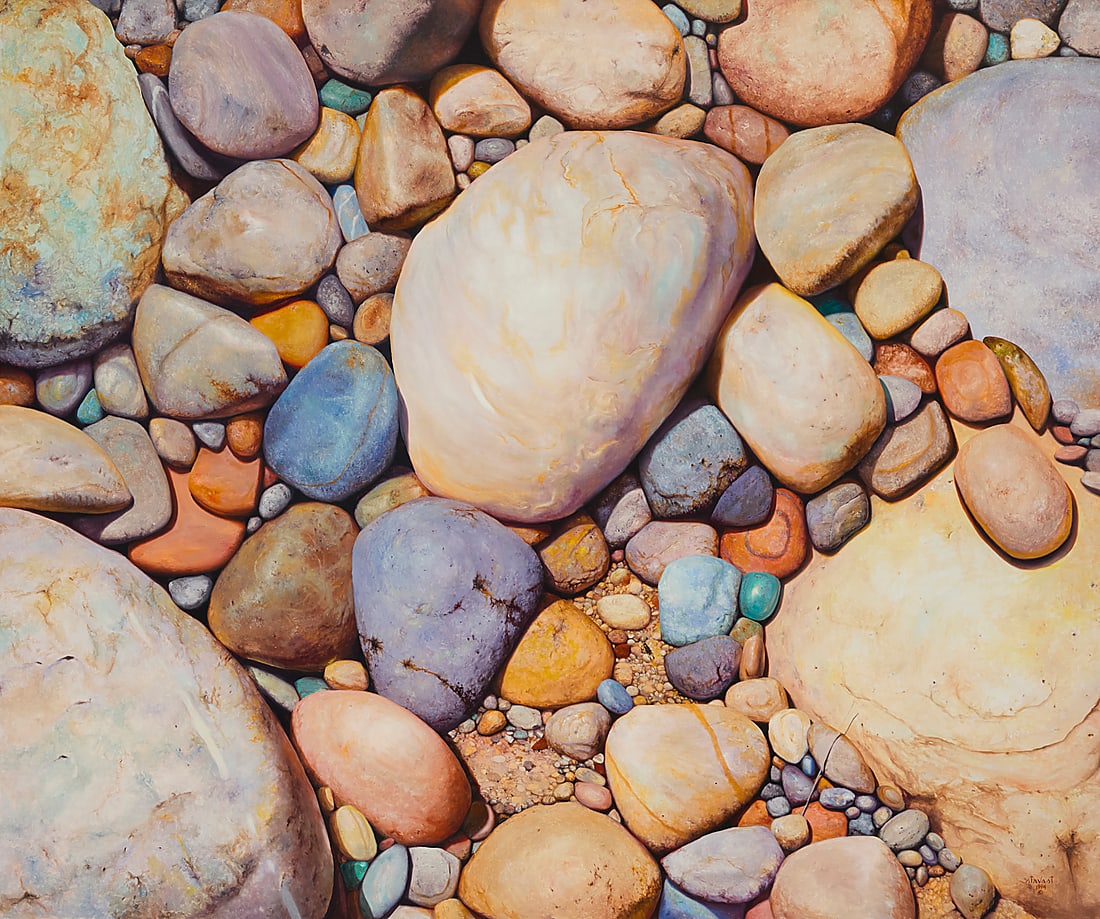 Stephen Stavast (1945-2023) Still life of rocks, 1994 Oil on canvas Signed and dated lower (1 of 5)