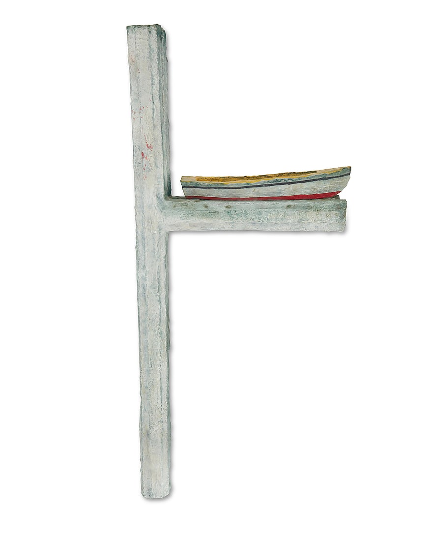 Malcolm Morley (1931-2018) "Port Clyde," 1989 Cold-painted bronze Edition: 1/6 Signed, dated,: Malcolm Morley (1931-2018) "Port Clyde," 1989 Cold-painted bronze Edition: 1/6 Signed, dated, numbered, and with indistinct foundry mark in the casting: Malcolm Morley 89; titled by repute Height 24 1